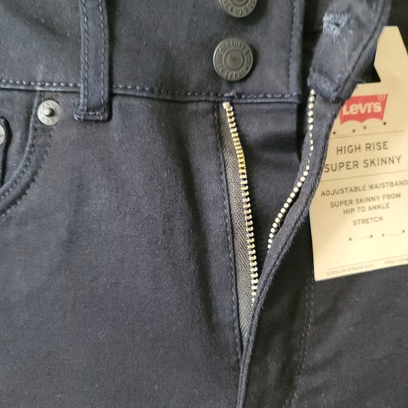 Levi's High Rise Super Skinny Stretch Girl's Jeans Size 14R - Picture 8 of 13